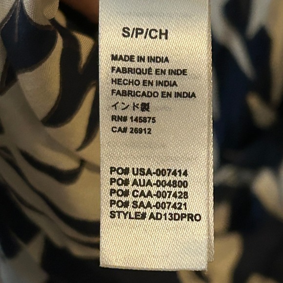 Amuse Society Provence Navy Blue White Print Wrap Maxi Dress Womens Size Small - Picture 8 of 12